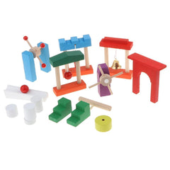 Syga Kids Educational Wooden Blocks Accessories Rainbow Stackable Train Educational Wooden Toys for 3+ Years Children