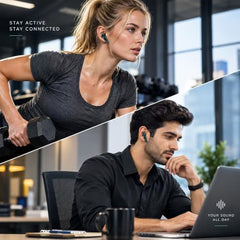 Kratos TW02 Ear Buds Wireless with 60H Playtime, Noise Isolation & Clear Calls, Bluetooth Earbuds with Voice Assistant, Ear Buds with Bluetooth V 5.3 & with Type C Fast Charging, IPX5 TWS Earphones