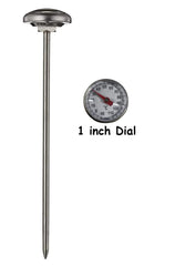 SYGA Pocket Thermometer, Waterproof, 5" Stem, 1" Dial, -10/110 Celsius