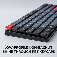 Keychron K3 Pro Wireless Custom Mechanical Keyboard 75 Layout QMK VIA Programmable Bluetooth Wired RGB Ultra-Slim with Hot-swappable Gateron Low-Profile Red Compatible with Mac Windows Linux