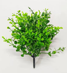 Dekorly Artificial Plastic Mix Green Grass Fake Outdoors Plant Bushes Decor Faux Greenery Shrubs For Outdoor And Indoor, Artificial Shrubs Stems | Height- 7 Inches (Multi-16)