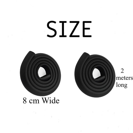 SYGA Baby Safety Strip Edge Guard Cushion Corner Cover Tape Infant Bump Protector-Black, Set of 2