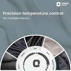 Orient Electric DIFP10BP Fabric Press Dry Iron (Black and Blue)