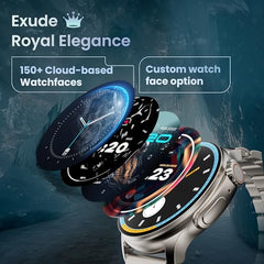 GOBOULT Crown R Pro 2 Smartwatch 1.43''HD AMOLED Display,BT Calling 5.2,600Nits Brightness,IP67,150+Watchfaces, 120+Sports Modes, AI Voice Assistant, SpO2 Monitoring(Charcoal Black)