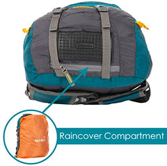 Half Moon 45L Hammer Waterproof Rucksack Bags for Man/Trekking Bags for Men | With 17.3" Laptop Compartment & Rain cover | For Trekking, Hiking, Travel Backpack for Men & Women (Navy Blue)