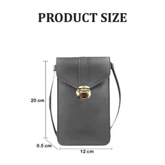 MOMISY Mobile Bag Cellphone Sling Bag Card Holder Wallet Handbag Crossbody multi-function Shoulder Bag for Girls & Women (Dark Grey)