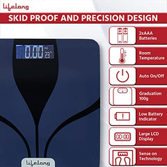 Lifelong Bloom LLWS54 Body Weighing Scale (Indian Cultural Series - Rajasthan Rural)|Digital Weight Machine for Body Weight|Thick Tempered Glass with LCD Display|Bathroom Weighing Scale (Multicolor)