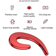 Drumstone (𝐋𝐢𝐦𝐢𝐭𝐞𝐝 𝐓𝐨𝐝𝐚𝐲 Wireless Bone Conduction Headset with Dual Device Connectivity, Bluetooth Call, Lightweight Ear Hook Design, Open-Ear Style 𝟏𝟓 𝐘𝐞𝐚𝐫𝐬 𝐖𝐚𝐫𝐫𝐚𝐧𝐭𝐲