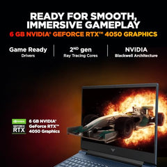 HP Smartchoice Victus, 13th Gen i7-13620H, 6GB RTX 4050, 16GB DDR4(Upgradeable) 512GB SSD, 144Hz, 300nits, 15.6''/39.6cm, Win11, Office24, Mica Silver, 2.3kg, fa2100tx, Xbox Gamepass* Gaming Laptop