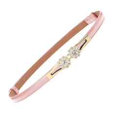 SYGA Women Leather Belt Thin Skinny Metal Buckle WaistBelt 22-36 Waist Belt