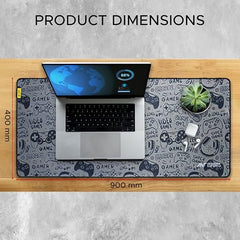 Ant Esports Wolf Mouse Pad 260X210X3mm Anti-fray Stitching, Gaming Mouse Pad Waterproof Surface & Non-Slip Rubber Base Stitched Edges Gaming Mouse Mat for Laptop,Compatible with Laser and Optical Mice
