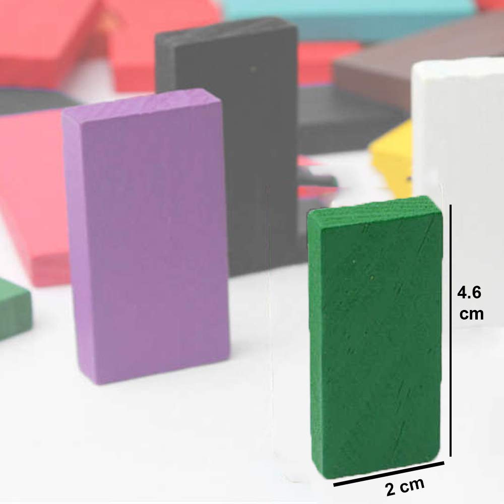 SYGA 120 Pieces 12 Colors Wooden Standard Competition Domino Children Early Educational Toys