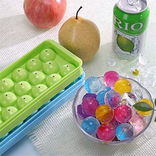 SYGA Ice Ball Tray Ice Cube Mold, Plastic Food-Grade Stackable Round Ice Ball Mould with Lid for Cocktail and Whiskey