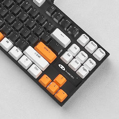 MageGee 75% Mechanical Gaming Keyboard with Brown Switch, LED White Backlit Keyboard, 87 Keys Compact TKL Wired Computer Keyboard for Windows Laptop PC Gamer - Retro Grey/White