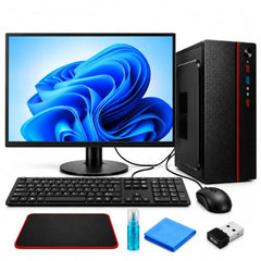 Intel Core i3 4th Gen Desktop Computer (Black) | 8GB RAM | 500GB SSD | 19-Inch LED Monitor | Keyboard, Mouse, Mouse Pad & Cleaning Kit | Ideal for Home & Office Use