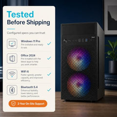 Core i7 Desktop Computer PC | Core i7-4770 3.40Ghz| 16GB RAM | 512GB SSD | 5G WiFi & Bluetooth | HDMI, VGA, Ethernet | USB 3.0 | Windows 11 Pro & Office 24 Installed | 2 Year On-Site Warranty