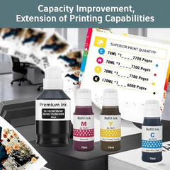 Verena 057 Refill Ink Compatible for Epson L8050, L18050, L8150W Printers (Black Cyan Magenta Yellow Light Cyan Light Magenta)