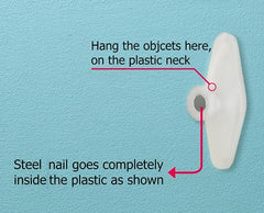 Jinka Nails (Combo:25 Pieces Regular Size and 15 Pieces Large) Wall Hooks for Photo Frames, Clocks, Mirrors, Keys, Decorative Items, etc. Wall Hooks for Hanging Strong - 40 Pieces Packet