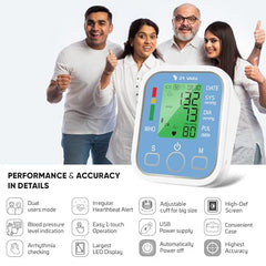 BP Monitor Fully Automatic Blood Pressure Machine to Check Digital Accurate Level for Home Monitoring Device with Talking Function,Large Display + Cuff Kit Best Accurate Apparatus Measurement