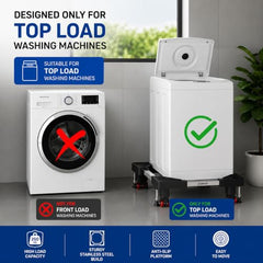 ZOLMIX Sturdy Premium Stainless Steel Washing Machine Stand for Top Load