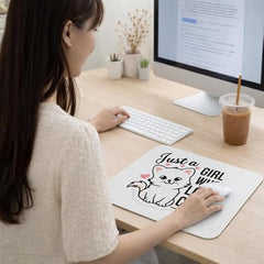 SHERISH Cute Cat (I'm OK) Mouse Pad for PC & Laptop – Waterproof Desk Mat with Funny Cartoon Cat Design, Smooth Cloth Surface & Non-Slip Rubber Base Ideal for Office, Work from Home & Gaming 19x23 cm