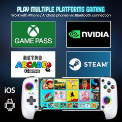 PunnkFunnk Gaming Controller Lite Wireless Bluetooth Gamepad for Android, iOS, PC & Smart TV with Turbo Function, Ergonomic Grip, Rechargeable Battery (X1 Pro Wired)