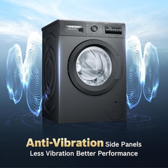 Bosch 7 kg 5 Star Front Load Fully-Automatic Washing Machine, Antibacterial Tech, AI ActiveWater, 15 Wash Programs, 53L Large Drum, SoftCare Paddle, Silver, WAJ24266IN (2026 Model)