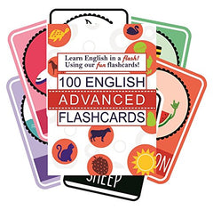 syga English Advance Flash Cards 100 Cards for Kids to Learn English- Multi Color