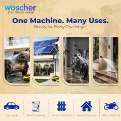 WOSCHER AquaWash 1800W Car Washer High Pressure Gun | 150 Bar Pressure Washer for Car, Bike & Home | Car Washing Pump Machine, 8 L/Min | 18 Months Warranty