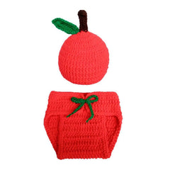 MOMISY Chilli Cap and diaper - Baby Photography & Photoshoot Prop (Red)