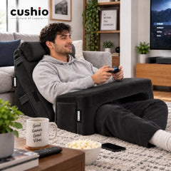 CUSHIO Lap Desk & Wedge Combo for Laptops, Study and Reading (Black)
