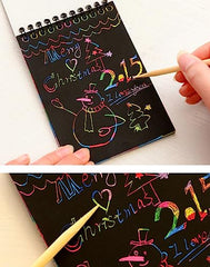 GLUN® Pack of 12 Children's Cartoon Water Magic Painting Book with Water-Based Marker, Different Magical Scenes