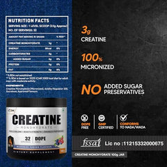AS-IT-IS ATOM Creatine Monohydrate 100g - 32 Servings |Blue Razz Flavour
