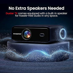 E GATE Atom 3X Projector 4k Ultra HD, Automatic Keystone & Precise Focus, 1080p Native | Rotatable Design | Android 14, Netflix Prime 11,000 Lumens, HDMI-ARC WiFi-6 BT, for Home use Egate