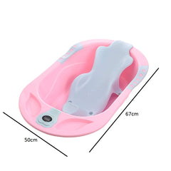 SYGA Baby Bathtub Newborn Flexibath Bathtub with Temperature Sensor and Stand for Baby(Pink)