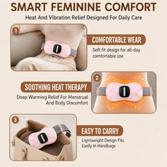 BRONTIX Period Cramp Relief Massager, Cordless Heating Pad