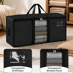 Storite Jumbo Super-Size 81 L Canvas Moisture Proof Heavy Duty Storage Bag | for Toys/Stationery/Blankets/Clothes/Moving Bags MultiPurpose With Strong Reinforced Handles Rectangular Cream (87x26x36 cm)