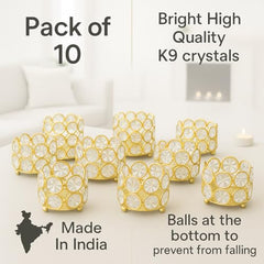 CentraLit Tealight Candle Holder Votives Bowl Iron Artware for Home Decoration, Christams Diya Diwali Decoration Lights Centerpieces for Wedding Home Party Table Decor (Gold (Pack of 10))