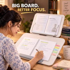 Sunchhaya Acrylic Book Stand for Reading – Clear Adjustable Book Holder with 360° Rotating Base, Foldable Reading Stand for Desk, Cookbook, Tablet & Laptop Stand, Height & Angle Adjustable (R22H)