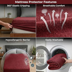MollisHomes Mattress Protector Single Size, 72x36 Inches, Grey