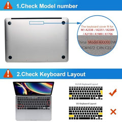 EooCoo Clear Case for Apple MacBook Pro 13 inch Cover M2 M1 2016-2022