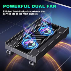 ZORBES Adjustable CPU Stand Under Desk, 9-12.9 in Trolley with Wheels