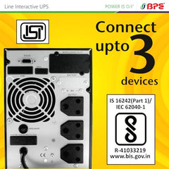 BPE Online UPS MF1101B3 1kVA Power Backup & Protection for Home Office, Desktop PC