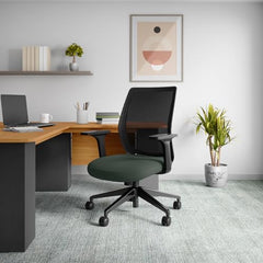 Interio by Godrej Curv Premium Mesh Wide Back Ergonomic Chair | Work from Home/Study Chair | 1-Year Warranty | Height Adjustable Chair | Heavy Duty PP Base | DIY Installation, Black