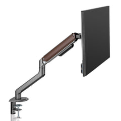 White Mulberry |DIY| Woodcraft - Premium Wooden Arm | Desk Mounted Monitor arm 15-32 Inch Monitor|9Kg Screen Capacity|Spring Assisted Premium Wooden Metal Desk Mount-(Single Screen)
