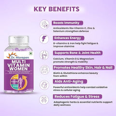 Dr. Morepen Multivitamin Tabs For Women | Energy & Immunity Booster Supplement | 60 Tabs Pack Of 2
