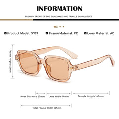SYGA Men And Women Sun protection Retro Small Square Frame Sunglasses (Black frame black and gray film)