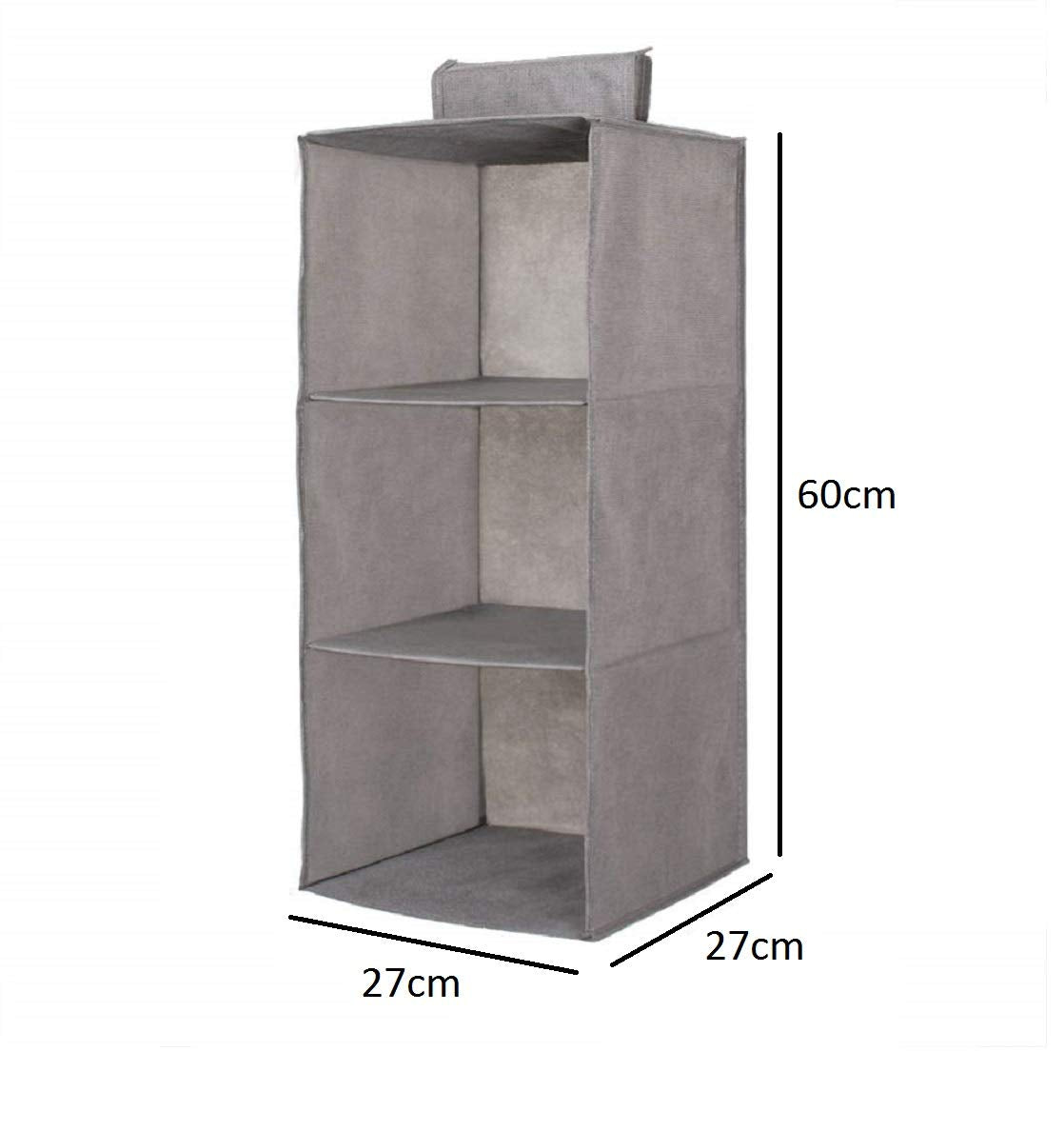 SYGA 3 Layer Hanging Storage Box Wardrobe Room Storage Clothing Sweaters Shoes Accessories Storage(Cream)