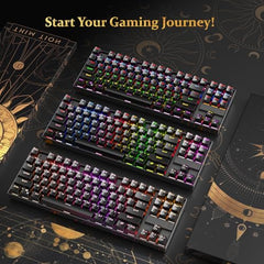 Redragon Kumara K552-RGB LED Backlit USB Mechanical Gaming Keyboard Without Numlock Keys, Black