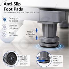Plantex Washing Machine Stand/Adjustable Fridge Trolley with Lockable Wheel